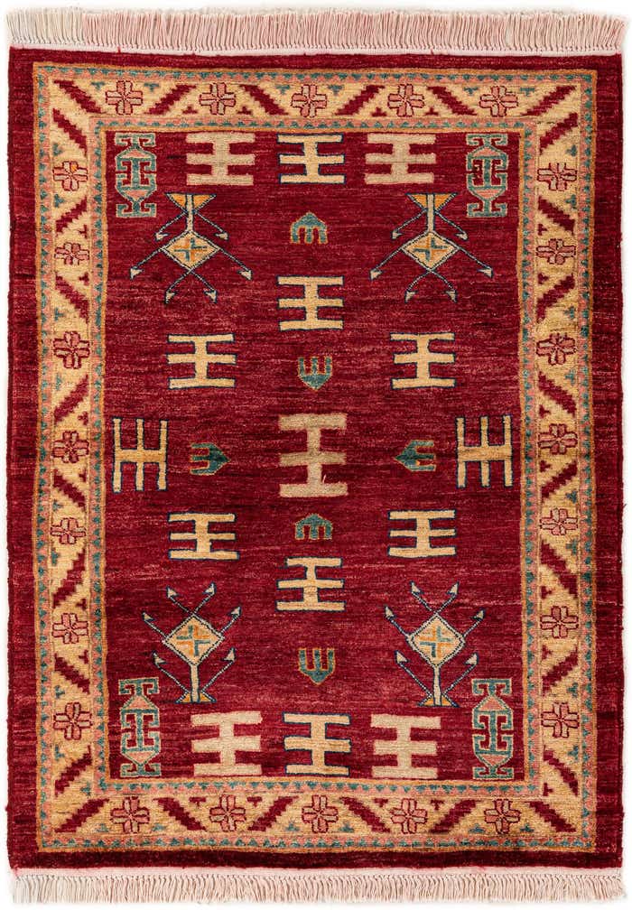 3' 4 x 4' 4 Hand Knotted Ziegler Wool Rug