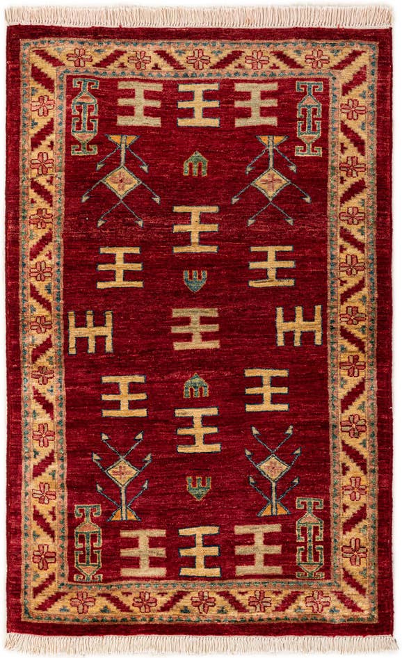 Detail image of 3' 3 x 4' 11 Hand Knotted Ziegler Wool Rug