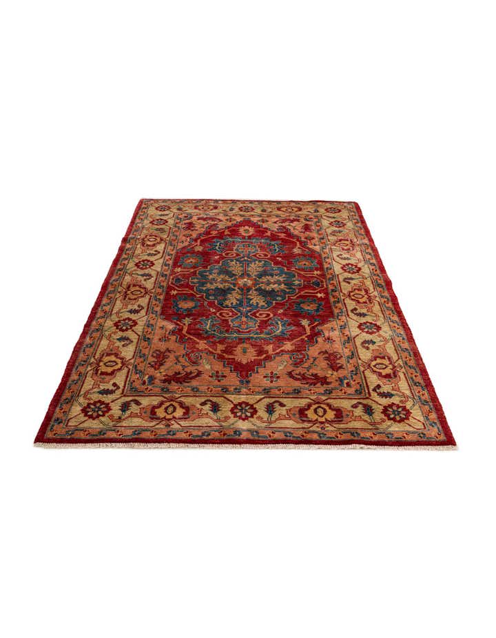 5' 8 x 8' 3 Hand Knotted Ziegler Wool Rug