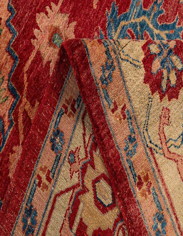 Detail image of 5' 8 x 8' 3  Hand Knotted Ziegler Wool Rug