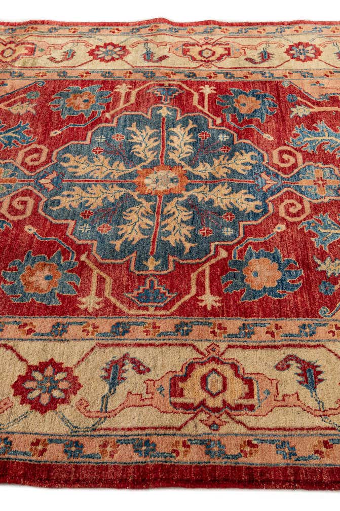 5' 8 x 8' 3 Hand Knotted Ziegler Wool Rug