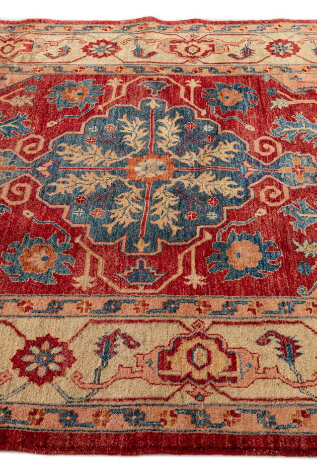 Detail image of 5' 8 x 8' 3 Hand Knotted Ziegler Wool Rug