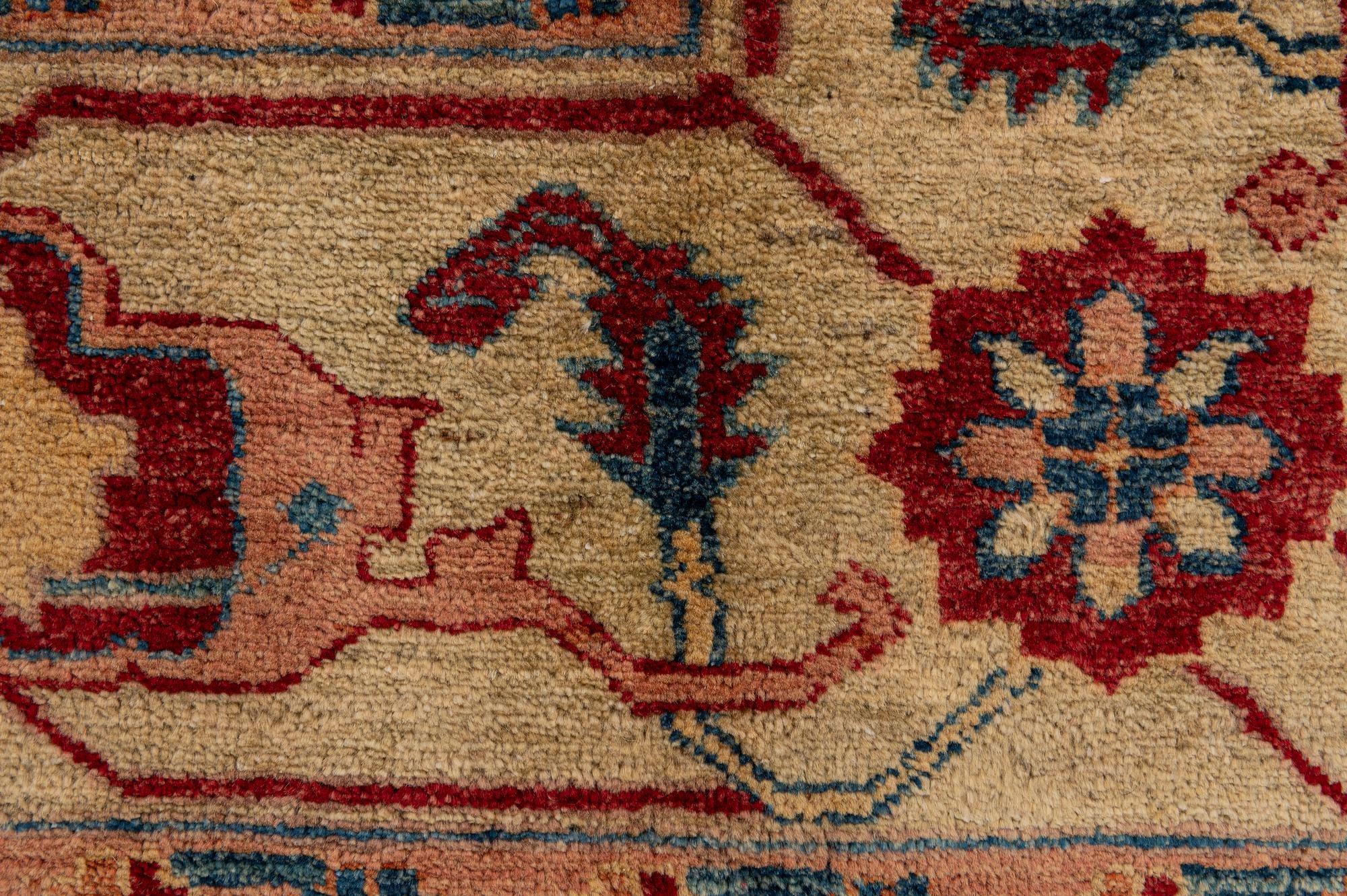 5' 8 x 8' 3 Hand Knotted Ziegler Wool Rug