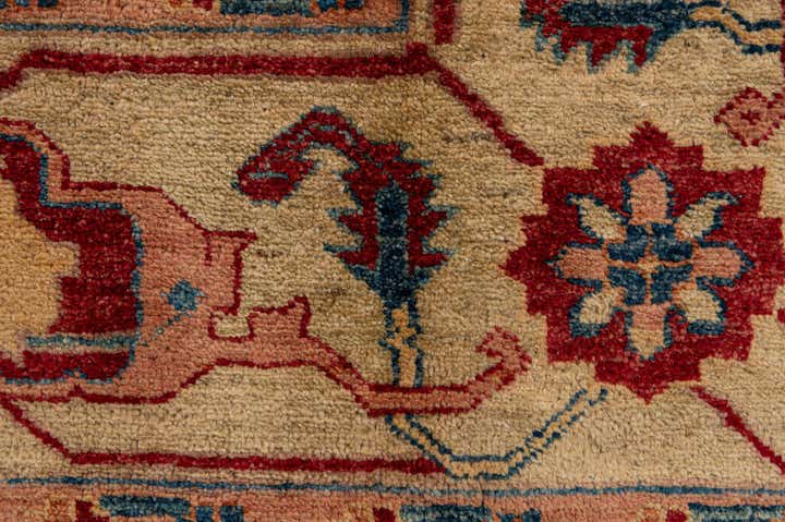 5' 8 x 8' 3 Hand Knotted Ziegler Wool Rug