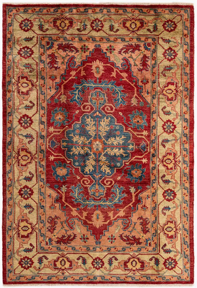 5' 8 x 8' 3 Hand Knotted Ziegler Wool Rug
