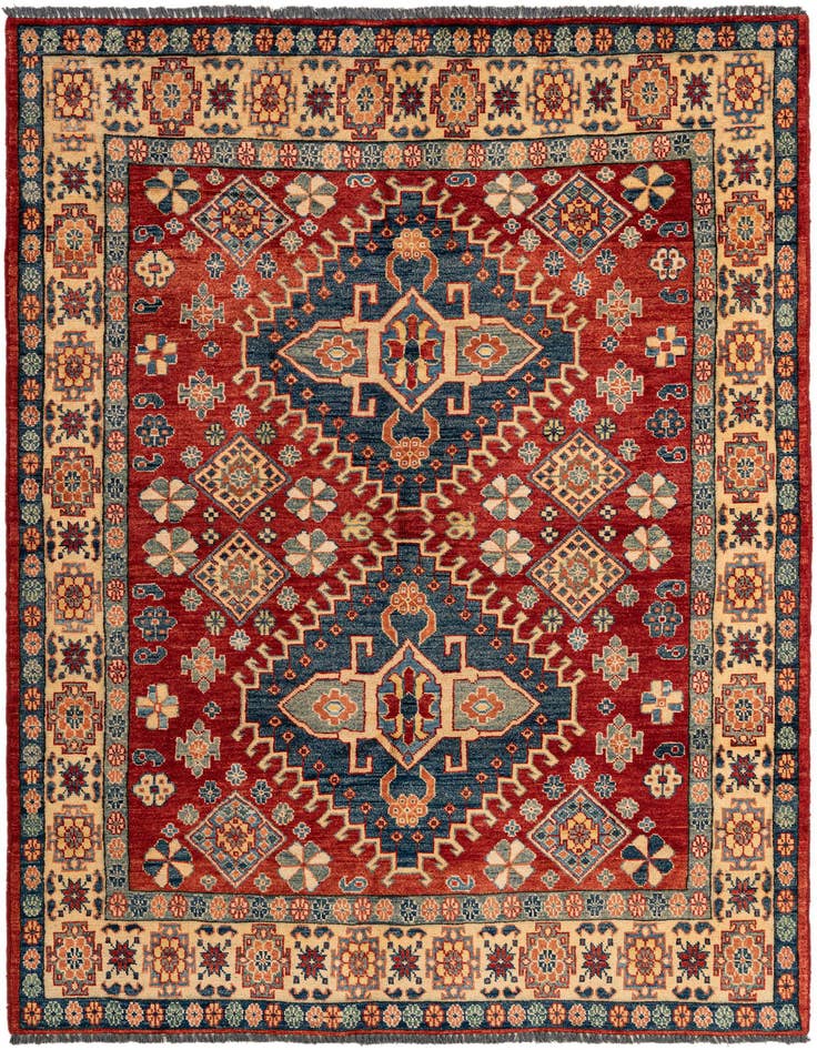 Detail image of 4' 11 x 6' 11 Hand Knotted Ziegler Wool Rug