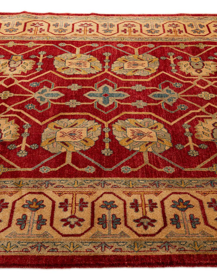 Detail image of 6' 6 x 10'  Hand Knotted Ziegler Wool Rug