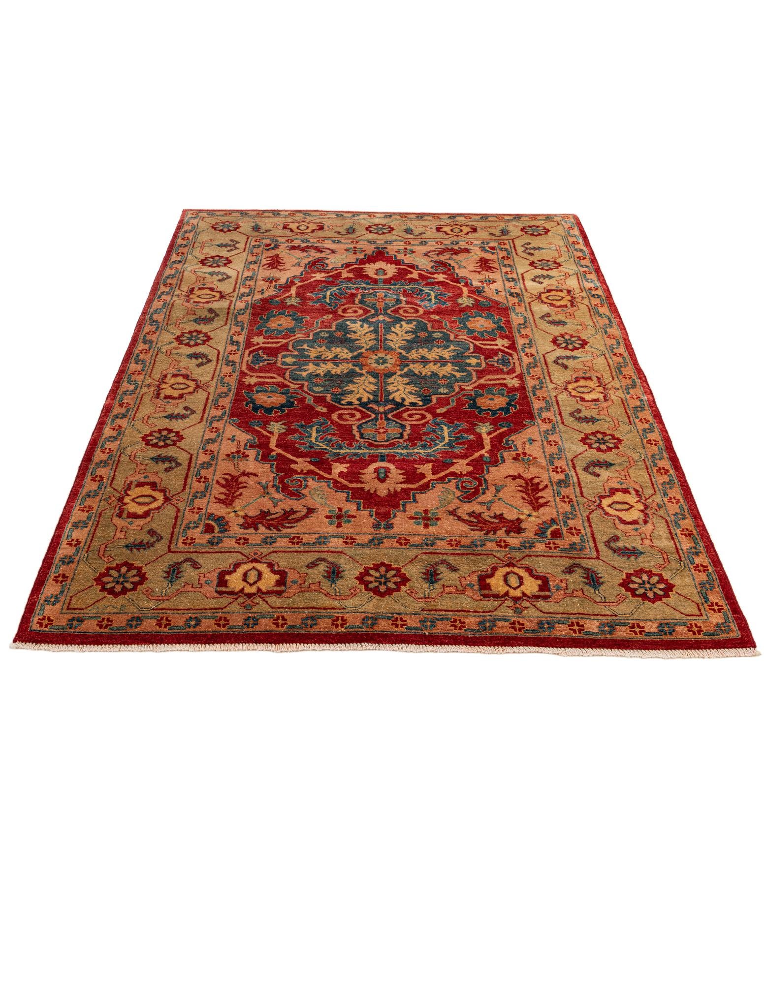 5' 6 x 8' 5 Hand Knotted Ziegler Wool Rug