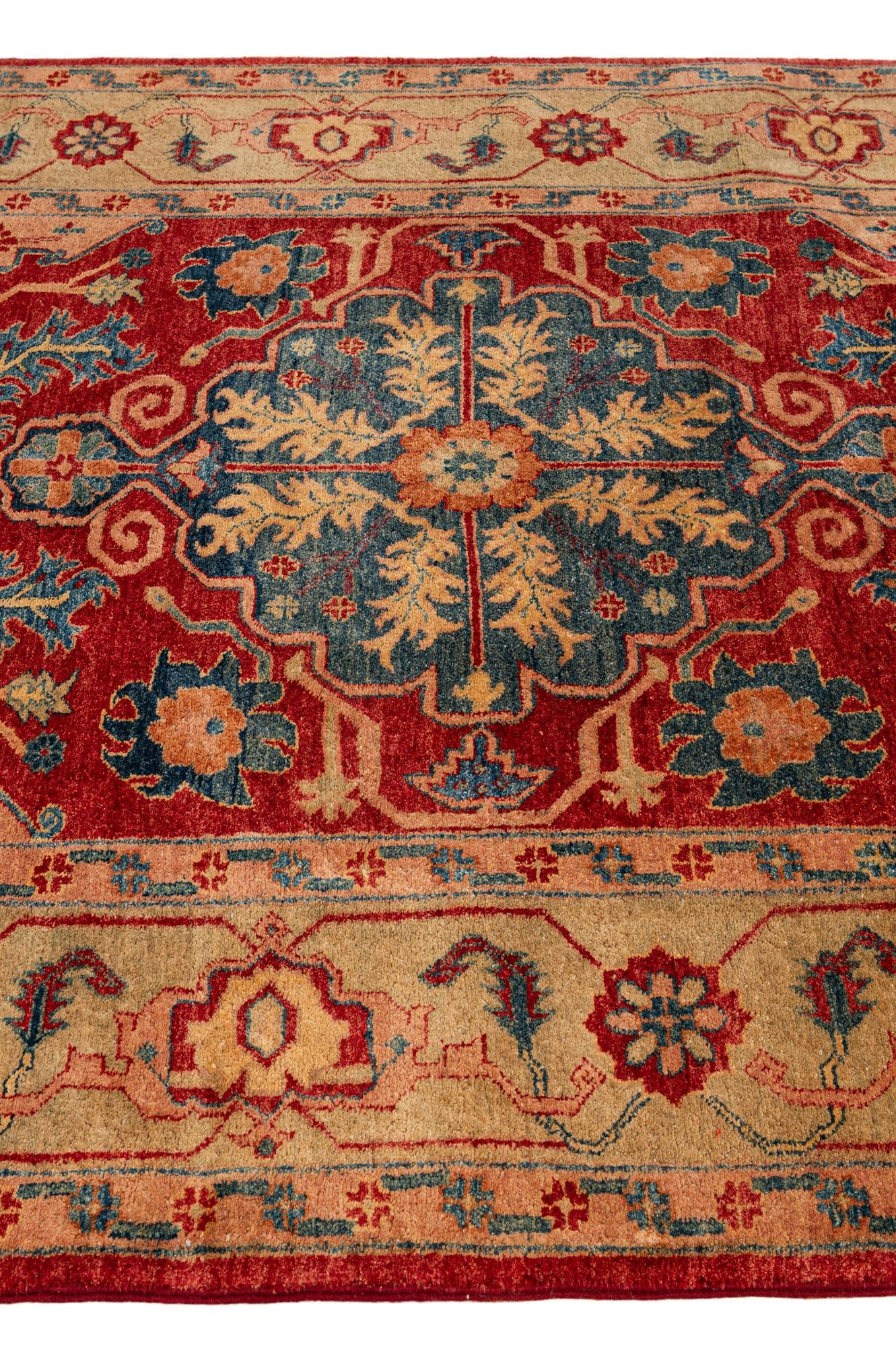 5' 6 x 8' 5 Hand Knotted Ziegler Wool Rug