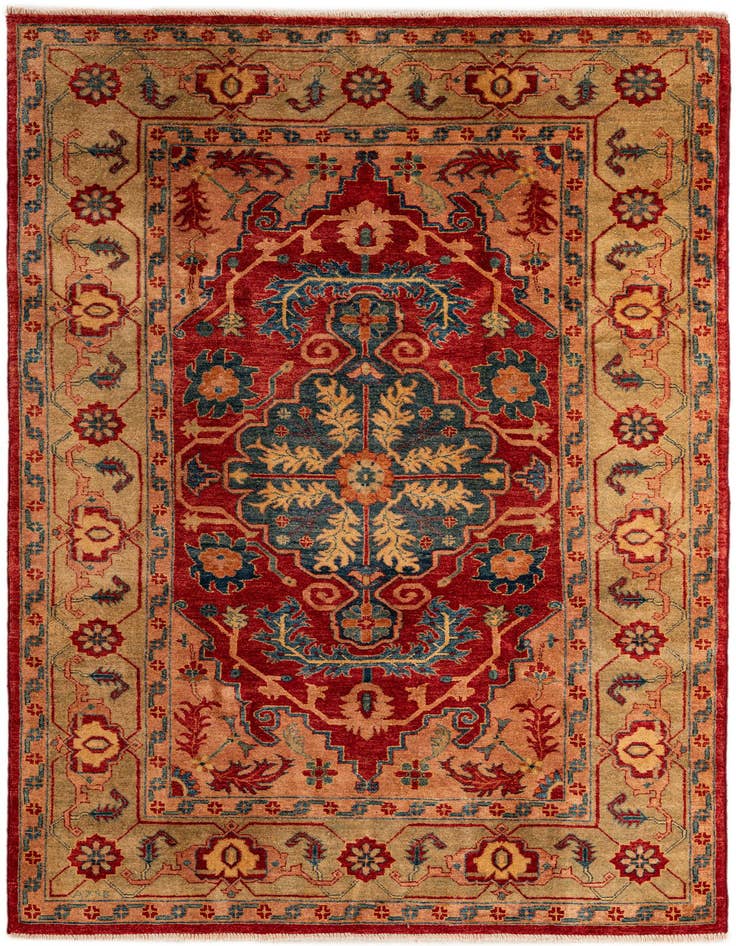 Detail image of 5' 6 x 8' 5 Hand Knotted Ziegler Wool Rug