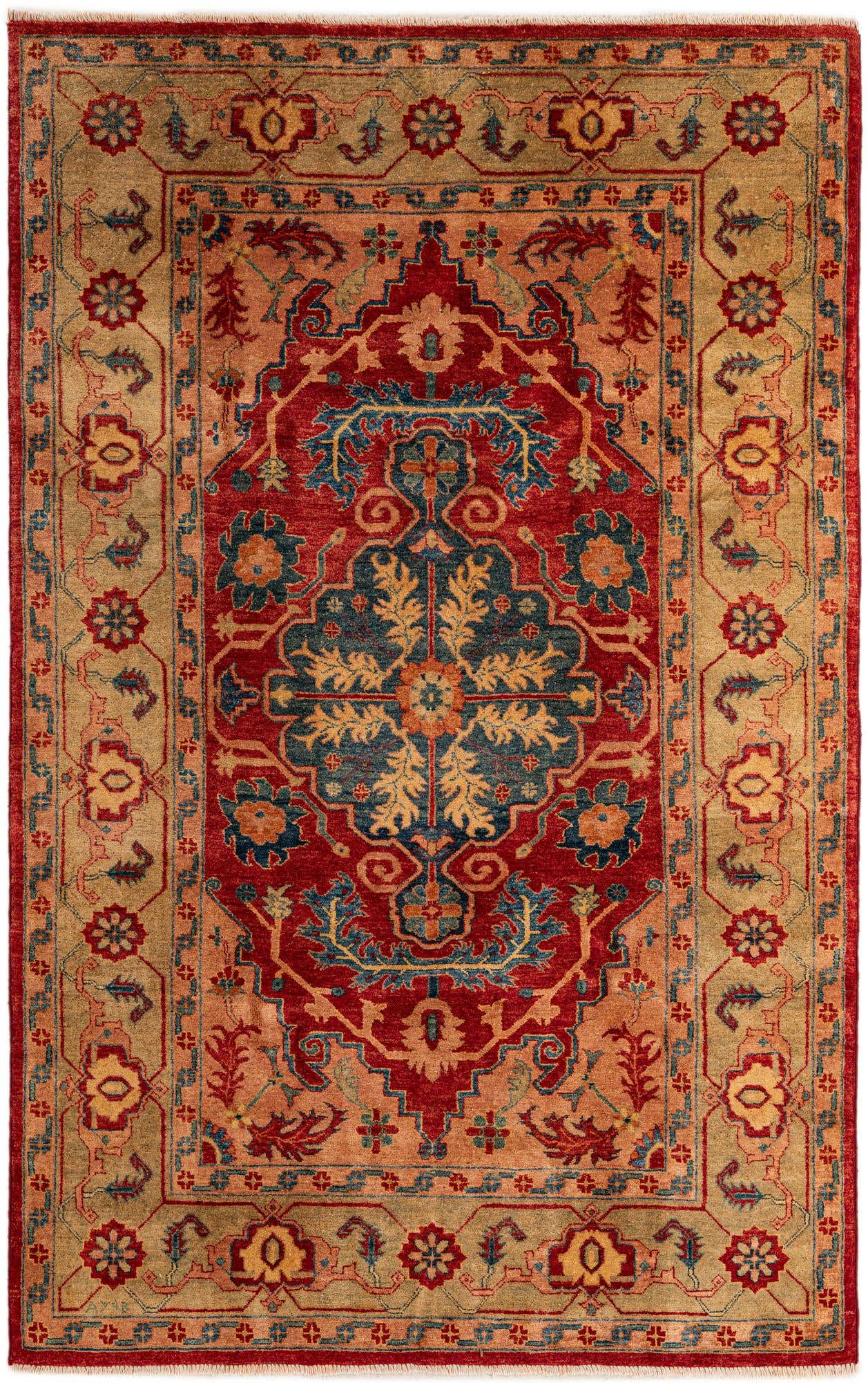 5' 6 x 8' 5 Hand Knotted Ziegler Wool Rug
