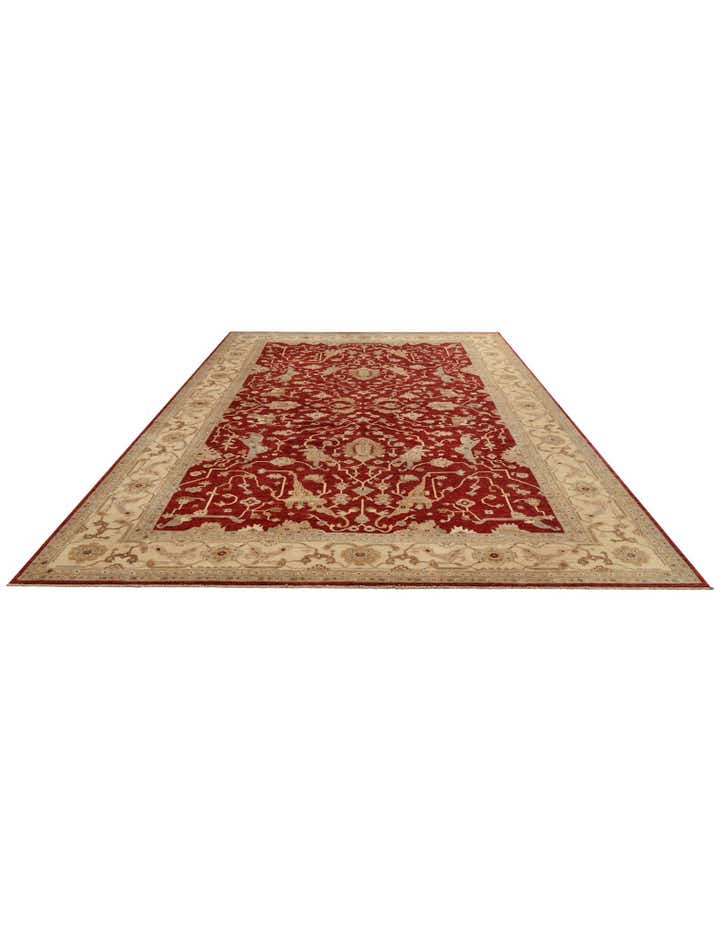 11' 11 x 17' 7 Hand Knotted Ziegler Wool Rug