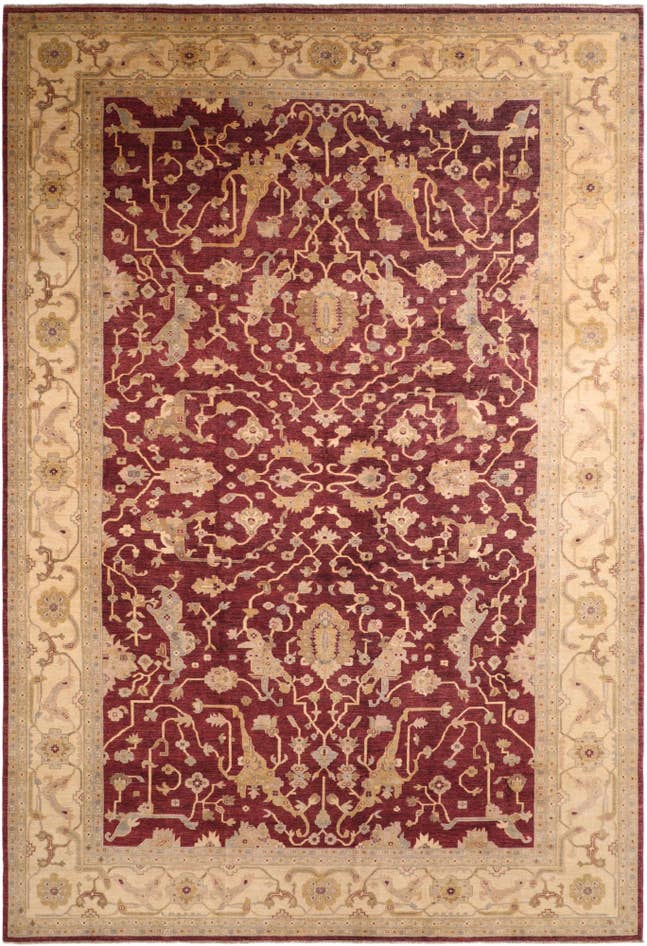 Detail image of 11' 11 x 17' 7 Hand Knotted Ziegler Wool Rug