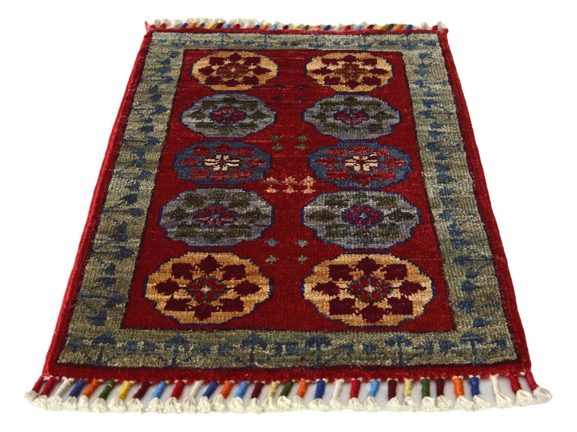 1' 6 x 2' 1 Hand Knotted Ziegler Rug