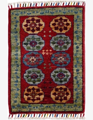 1' 6 x 2' 1 Hand Knotted Ziegler Rug