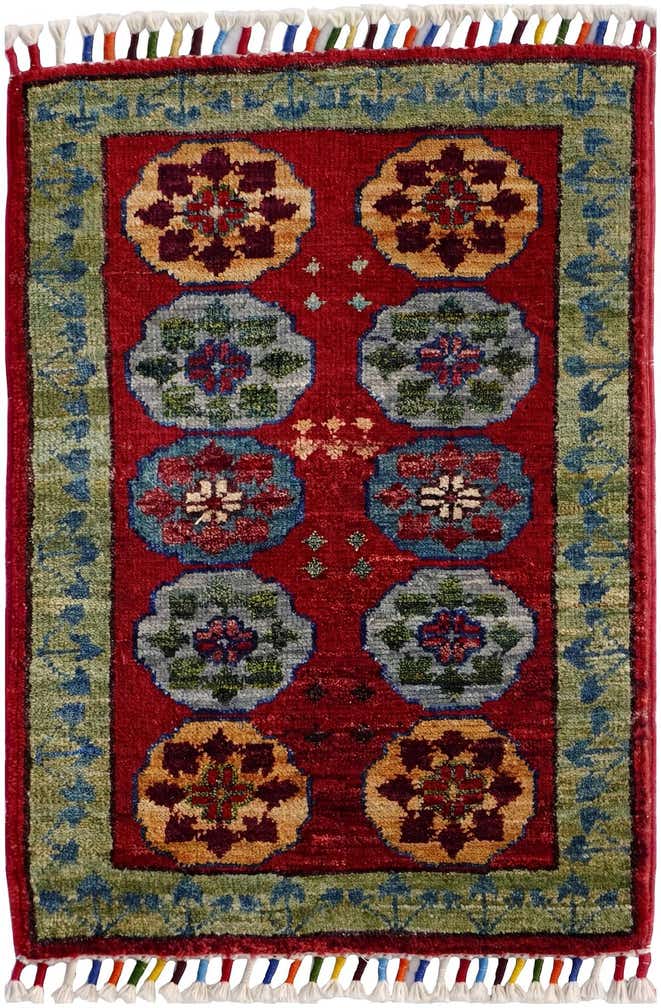 1' 6 x 2' 1 Hand Knotted Ziegler Rug