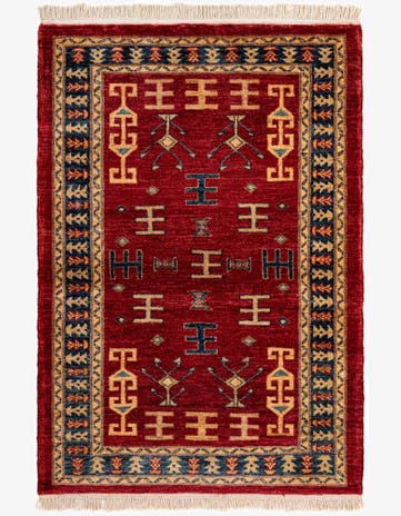 3' 5 x 4' 10 Hand Knotted Ziegler Wool Rug