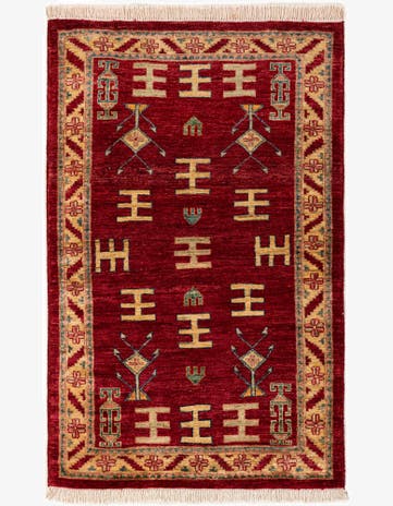 3' 3 x 4' 11 Hand Knotted Ziegler Wool Rug