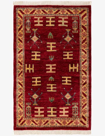 3' 3 x 5' 2 Hand Knotted Ziegler Wool Rug