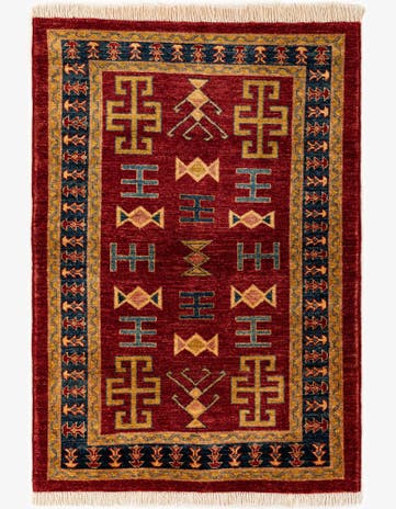 3' 5 x 4' 10 Hand Knotted Ziegler Wool Rug