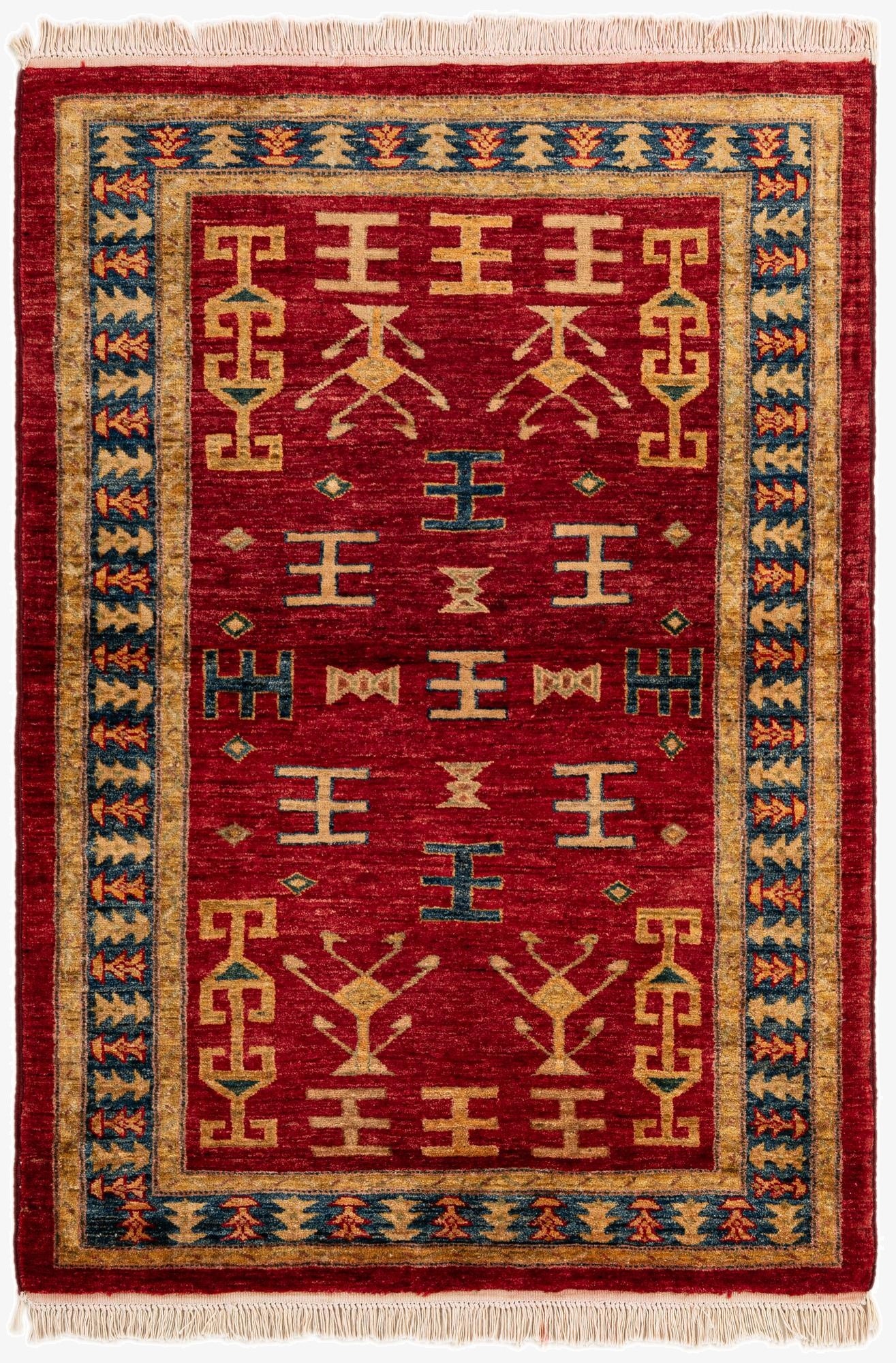 3' 3 x 4' 8  Hand Knotted Ziegler Wool Rug