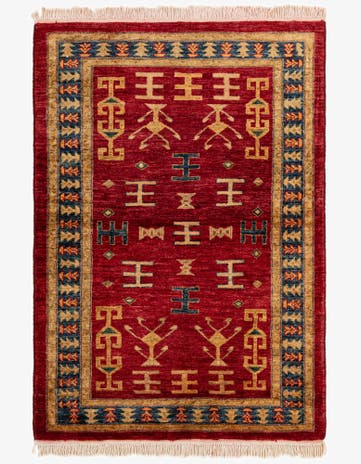 3' 3 x 4' 8 Hand Knotted Ziegler Wool Rug