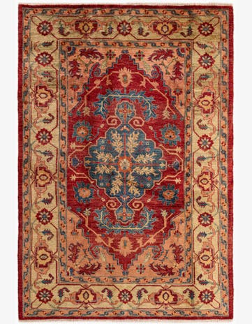 5' 8 x 8' 3 Hand Knotted Ziegler Wool Rug