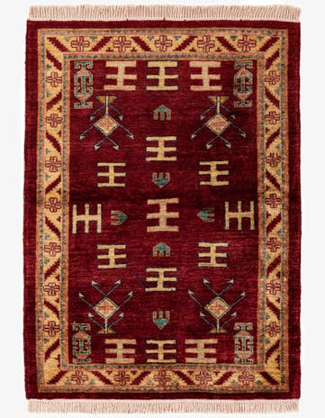 3' 3 x 4' 7 Hand Knotted Ziegler Wool Rug