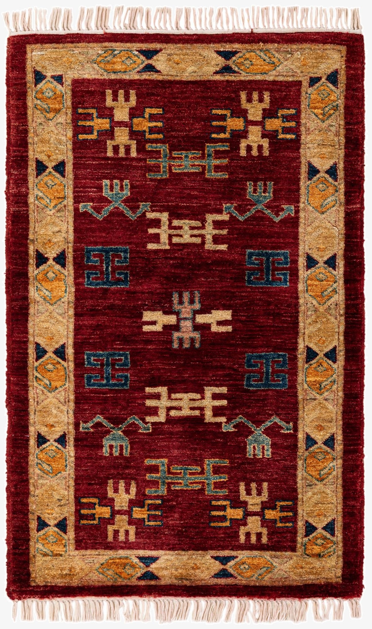 2' 5 x 3' 6  Hand Knotted Ziegler Wool Rug