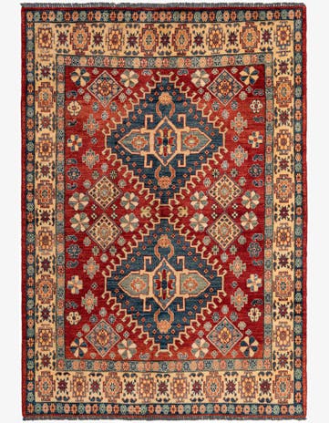 4' 11 x 6' 11 Hand Knotted Ziegler Wool Rug