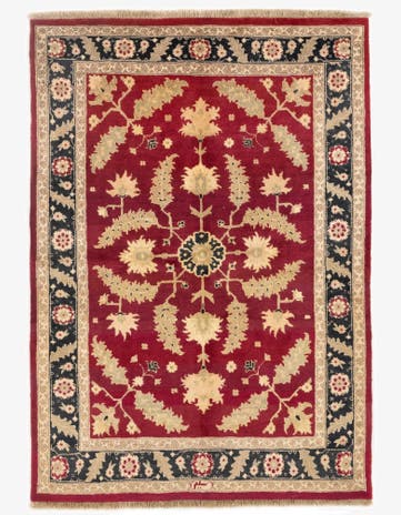 5' 1 x 7' 3 Hand Knotted Ziegler Wool Rug