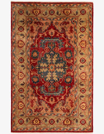 5' 6 x 8' 5 Hand Knotted Ziegler Wool Rug