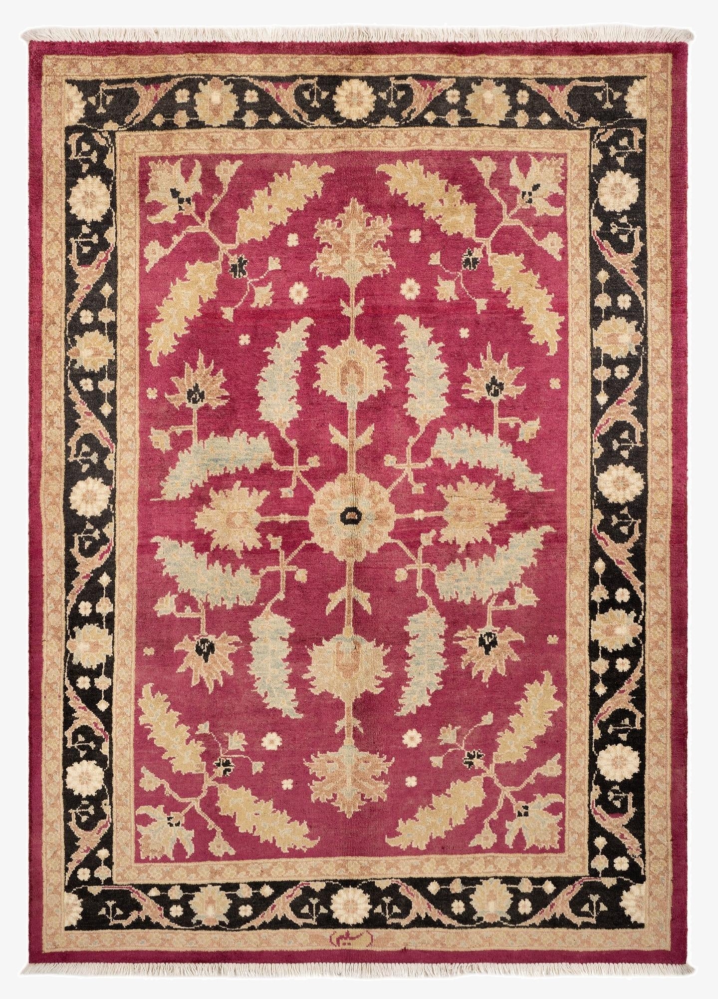 5' 3 x 7' 3  Hand Knotted Ziegler Wool Rug