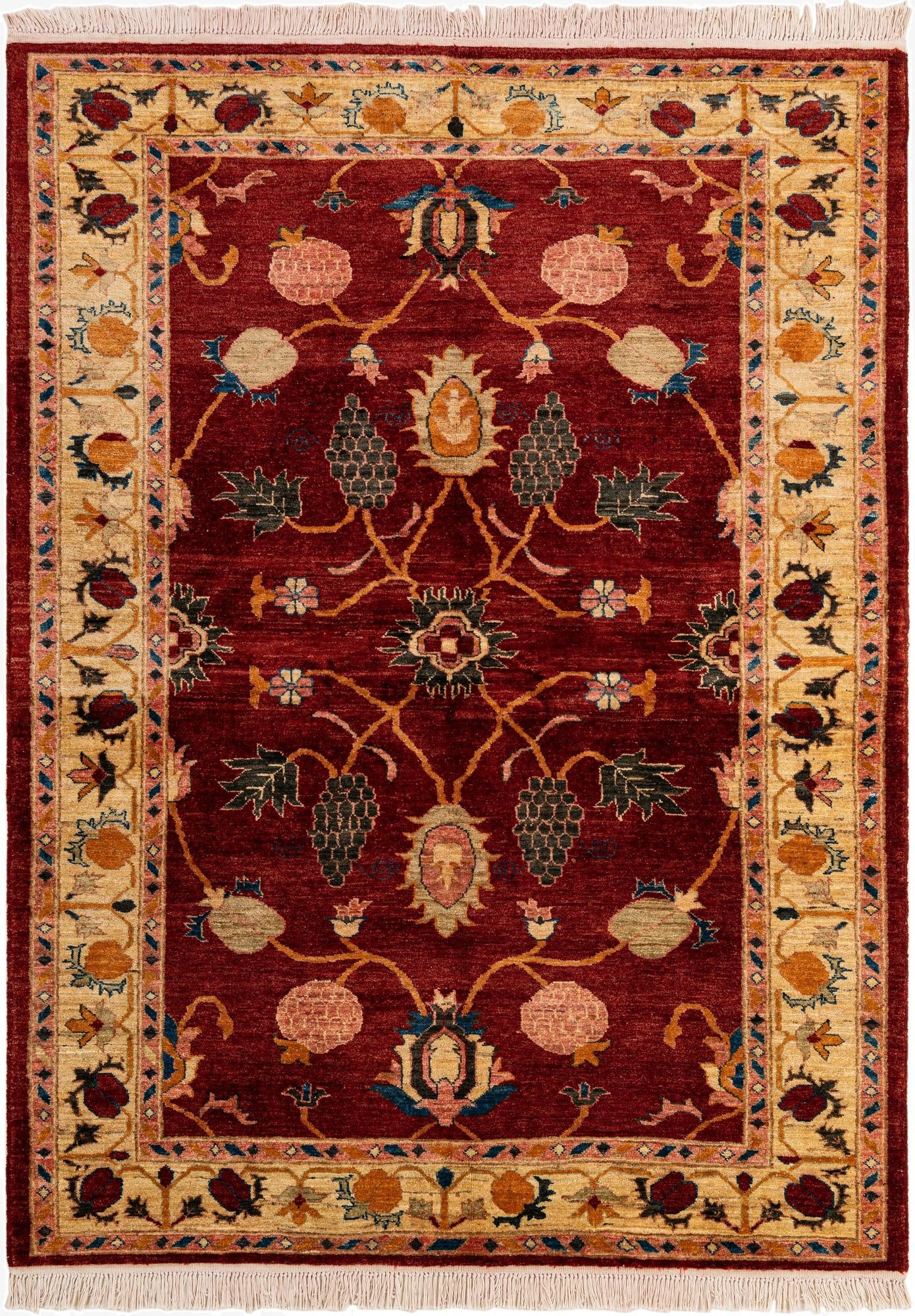 150cm x 203cm  Hand Knotted Ziegler Wool Rug