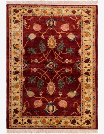 4' 11 x 6' 8 Hand Knotted Ziegler Wool Rug