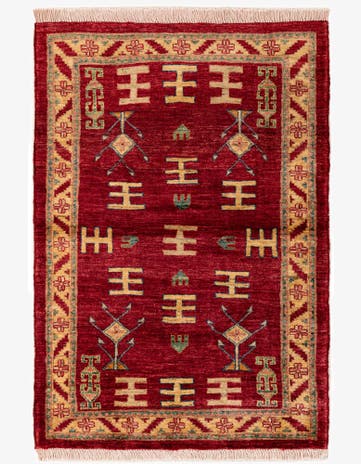 3' 5 x 4' 10 Hand Knotted Ziegler Wool Rug