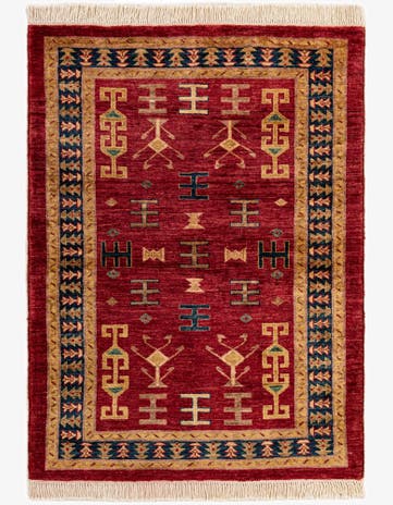 3' 5 x 4' 7 Hand Knotted Ziegler Wool Rug