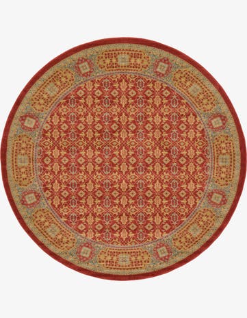 Red Amina Round Rug