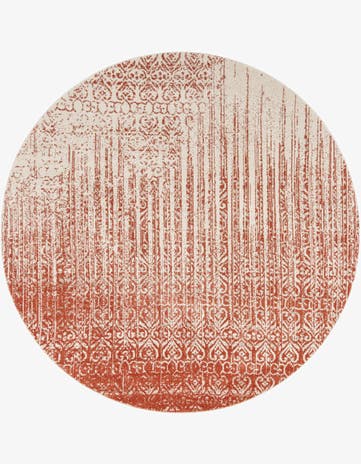 Red Angelica Round Rug