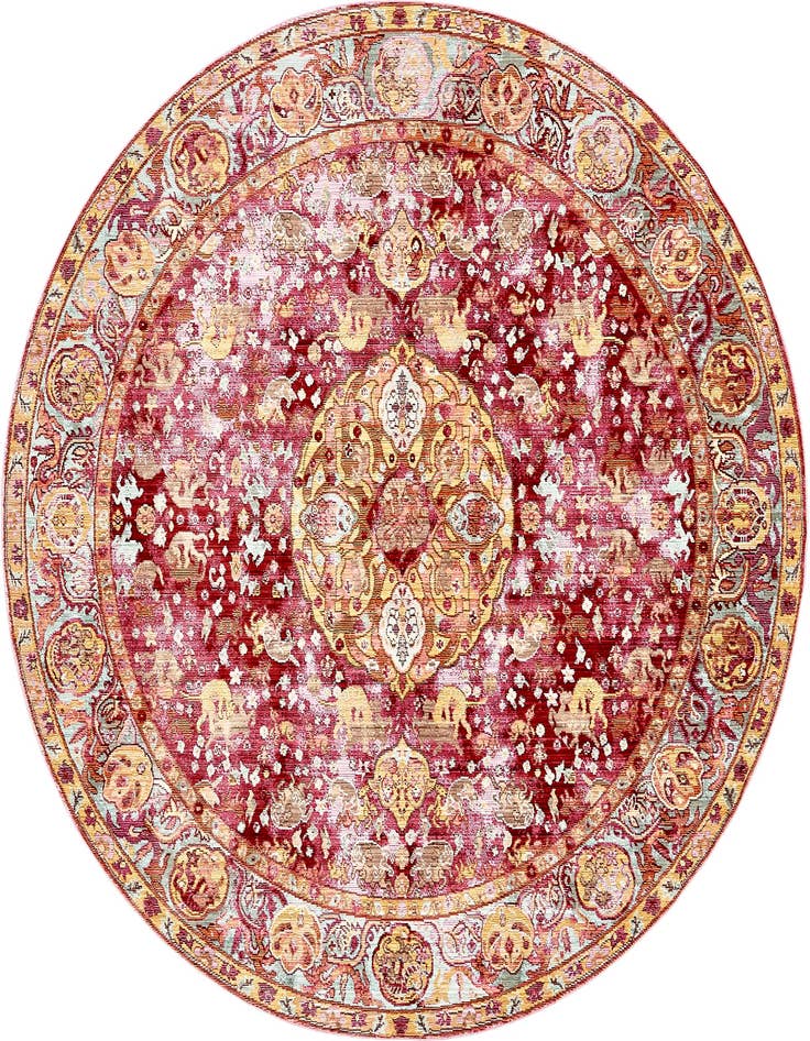 Detail image of 8' x 8' Aqua Round Rug
