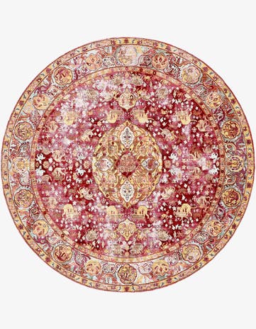 8' x 8' Aqua Round Rug