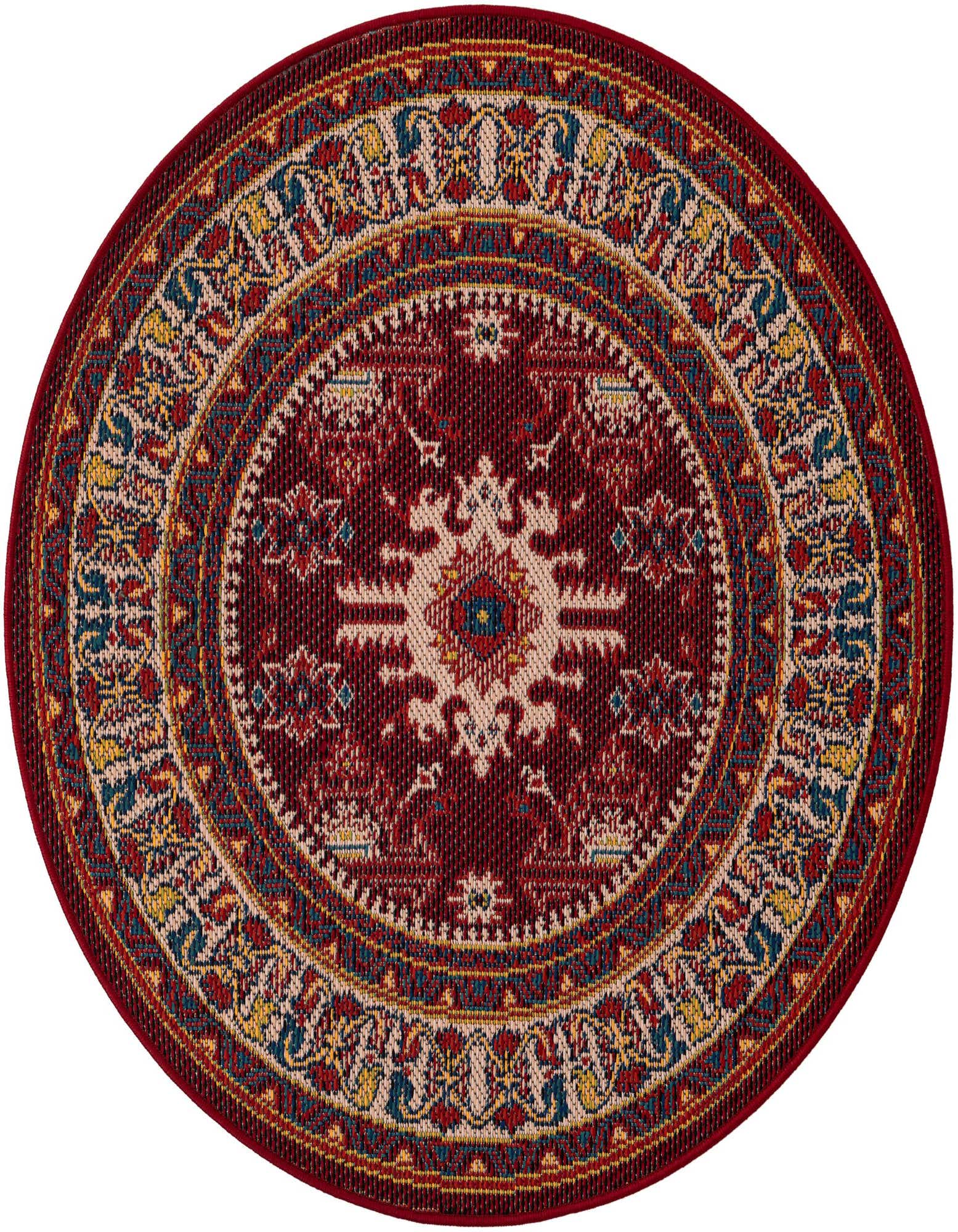 4' x 4' Easy-Clean Baja Indoor / Outdoor Round Rug