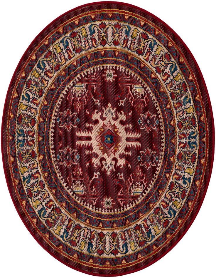 Detail image of 4' x 4' Easy-Clean Baja Indoor / Outdoor Round Rug