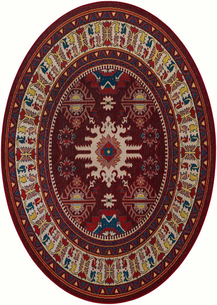 7' 10 x 7' 10 Easy-Clean Baja Indoor / Outdoor Round Rug