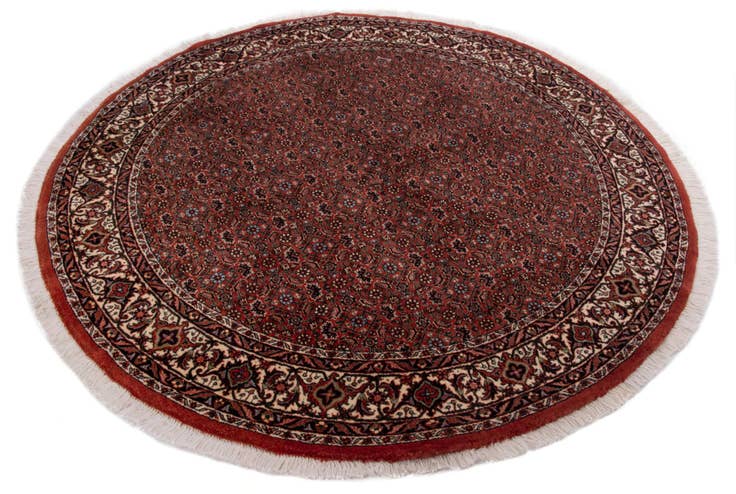 Detail image of 5' x 5' Bidjar With Silk Round Rug