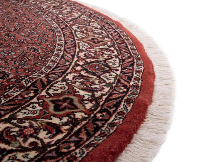 Detail image of 5' x 5' Bidjar With Silk Round Rug