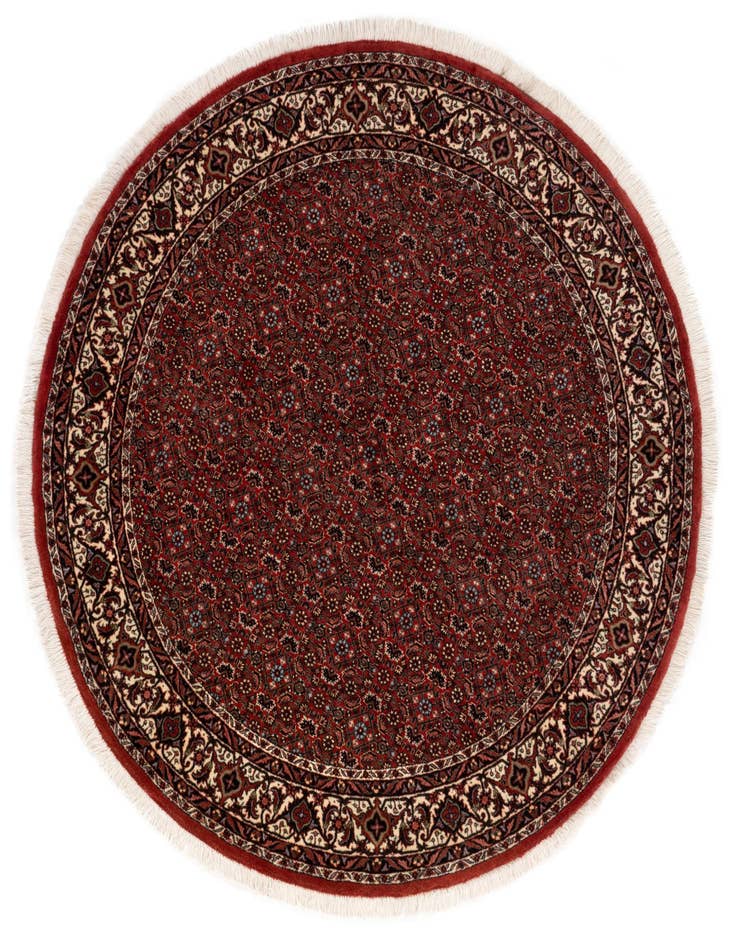 Detail image of 5' x 5' Bidjar With Silk Round Rug