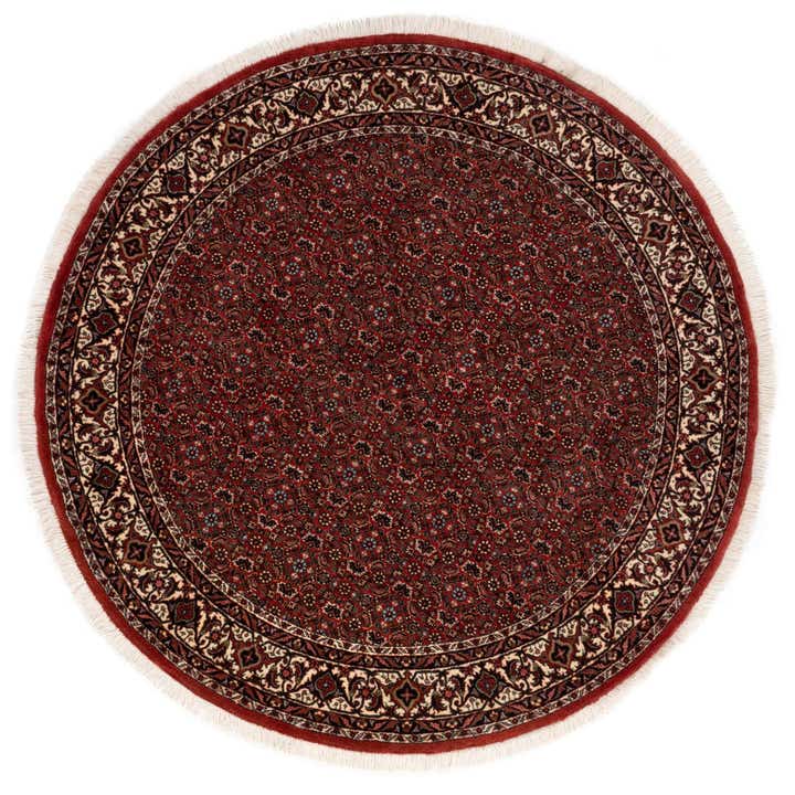 5' x 5' Bidjar With Silk Round Rug