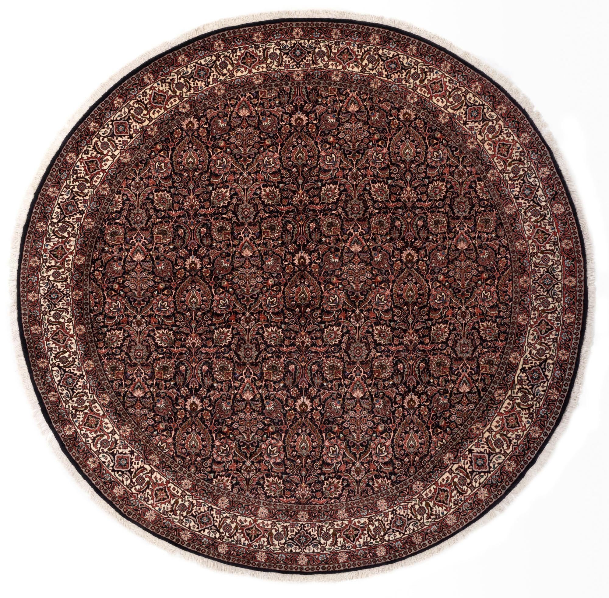 8' 1 x 8' 1 Bidjar With Silk Round Rug