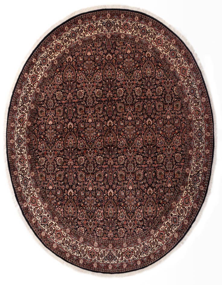 Detail image of 8' 1 x 8' 1 Bidjar With Silk Round Rug